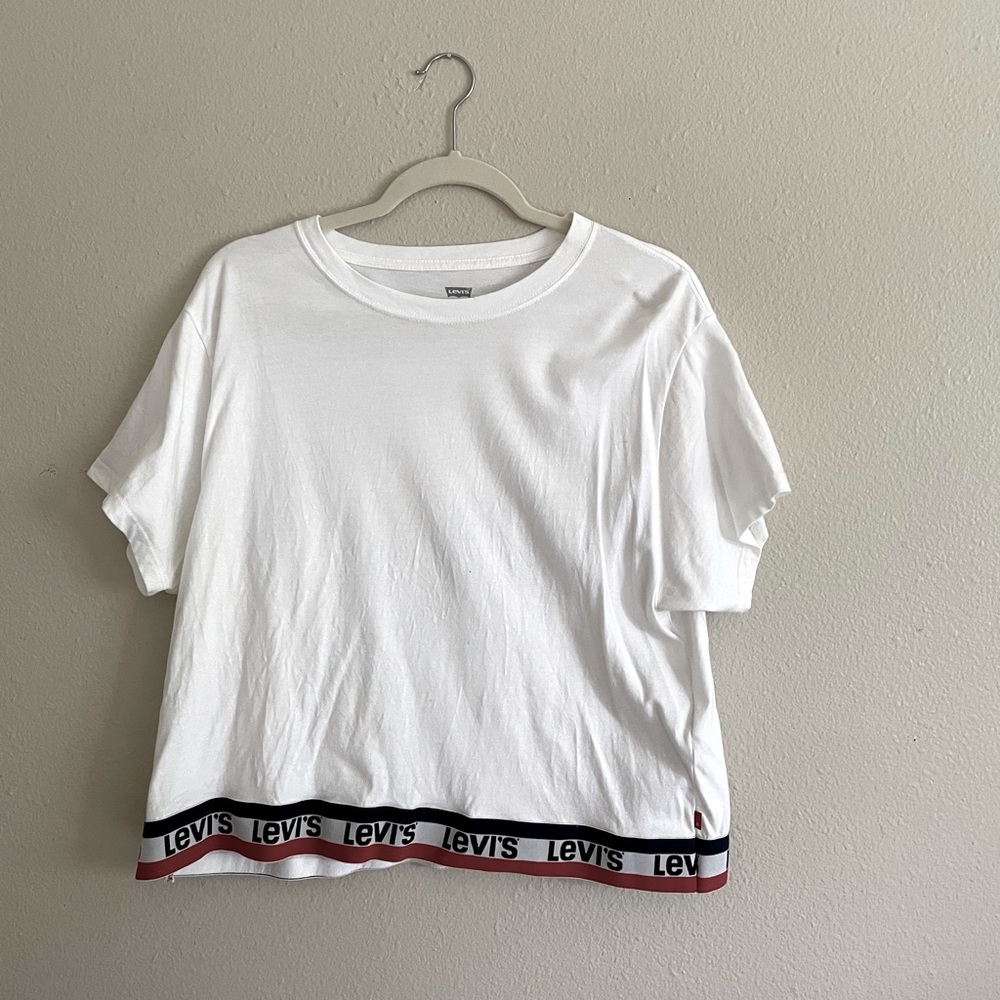 Levi’s thick band crisp white semi-crop